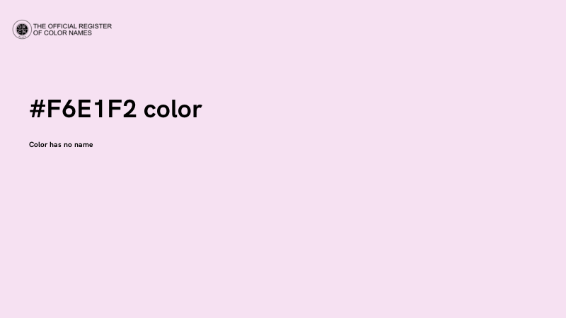 #F6E1F2 color image