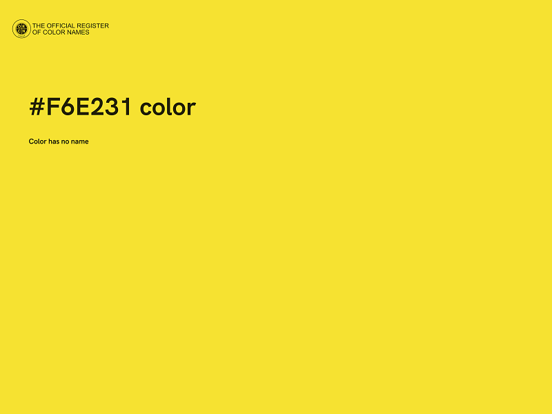 #F6E231 color image