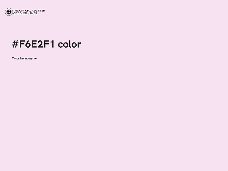 #F6E2F1 color image