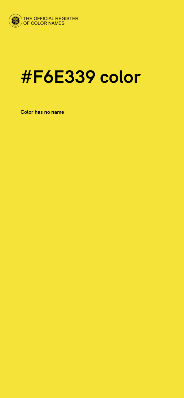 #F6E339 color image