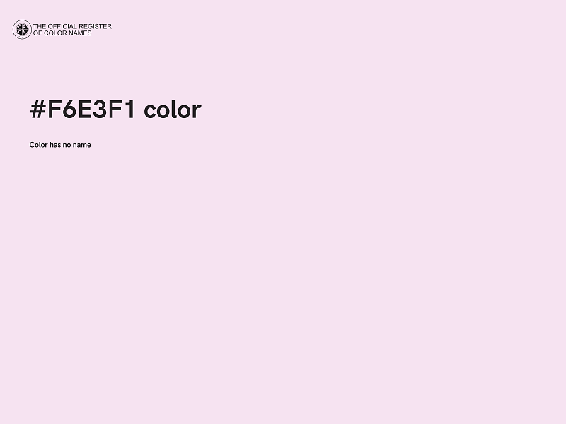 #F6E3F1 color image