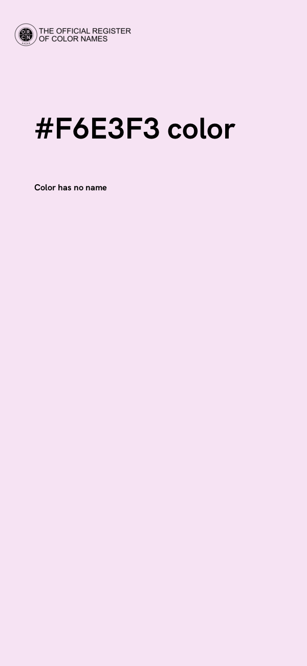 #F6E3F3 color image