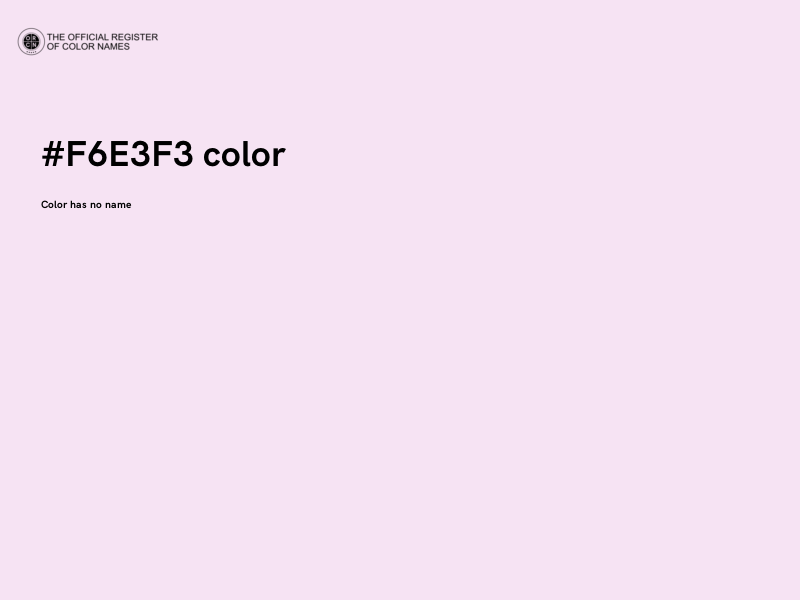 #F6E3F3 color image
