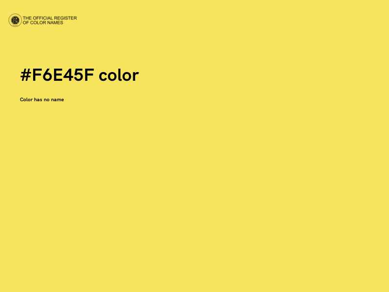#F6E45F color image