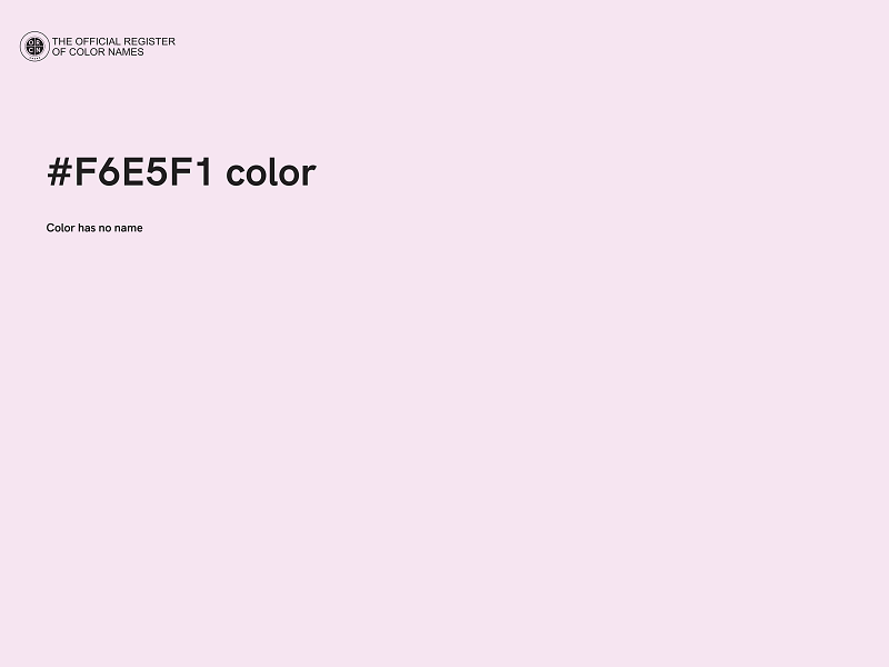 #F6E5F1 color image