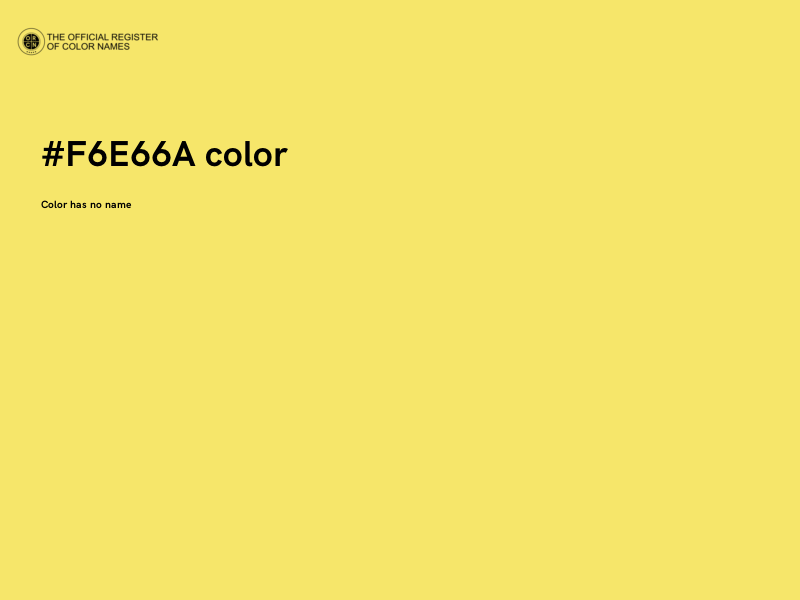 #F6E66A color image