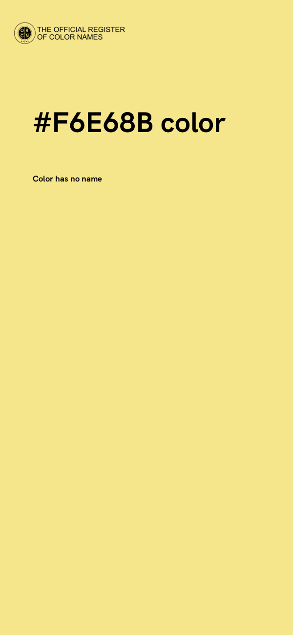 #F6E68B color image