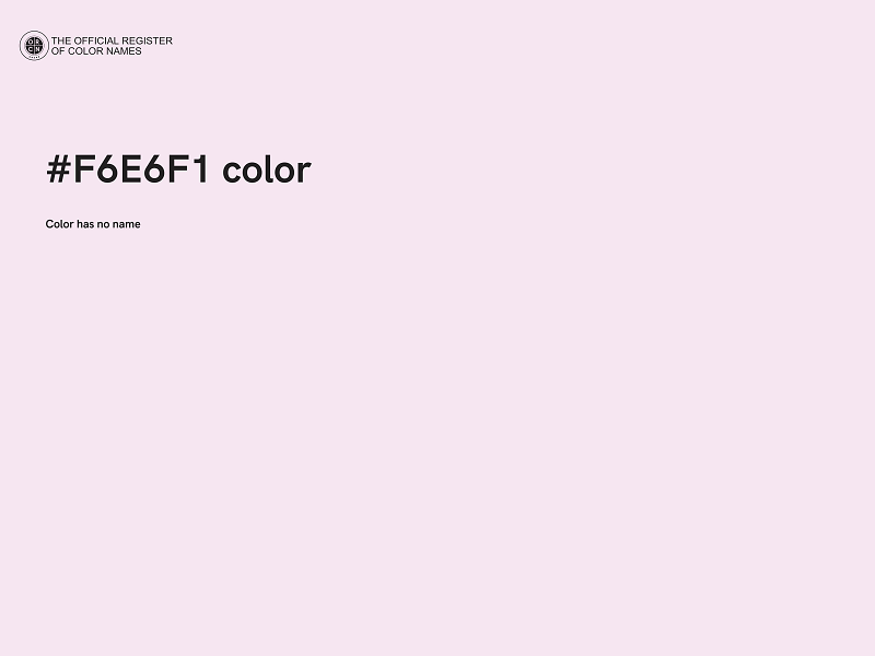 #F6E6F1 color image