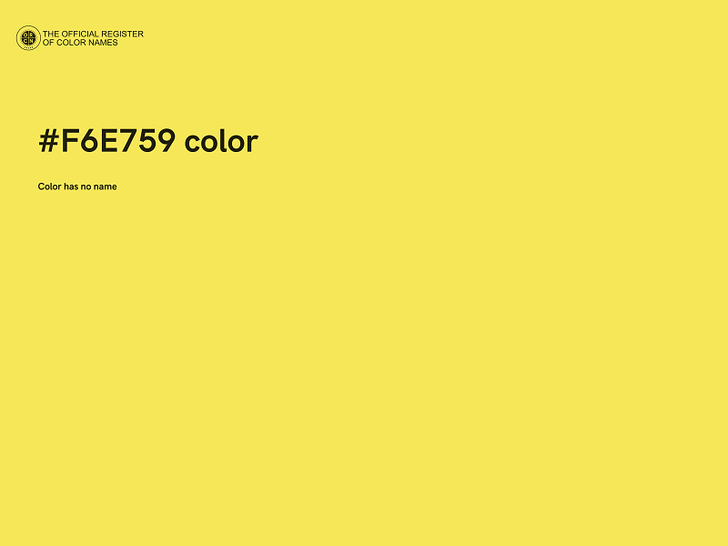 #F6E759 color image