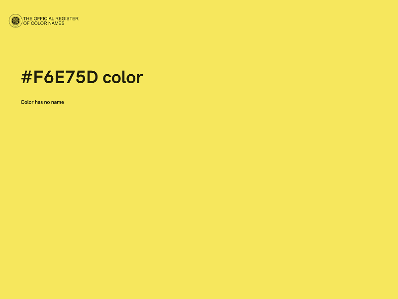 #F6E75D color image