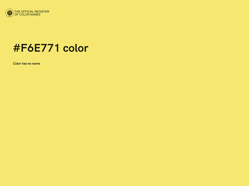 #F6E771 color image