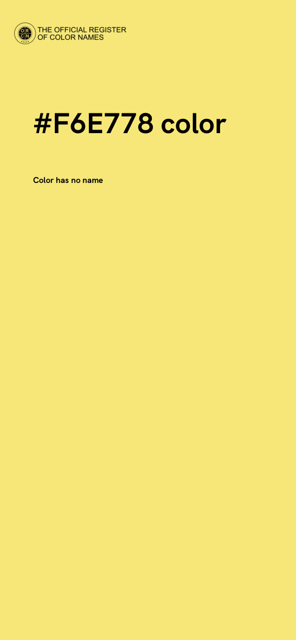 #F6E778 color image