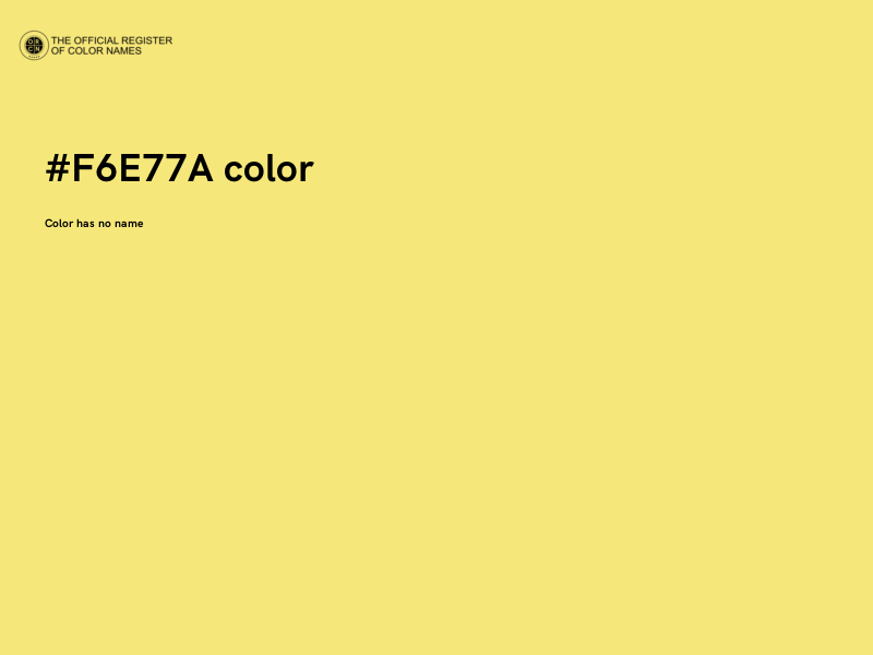 #F6E77A color image