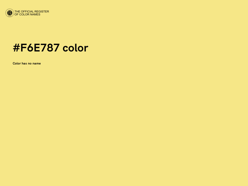 #F6E787 color image