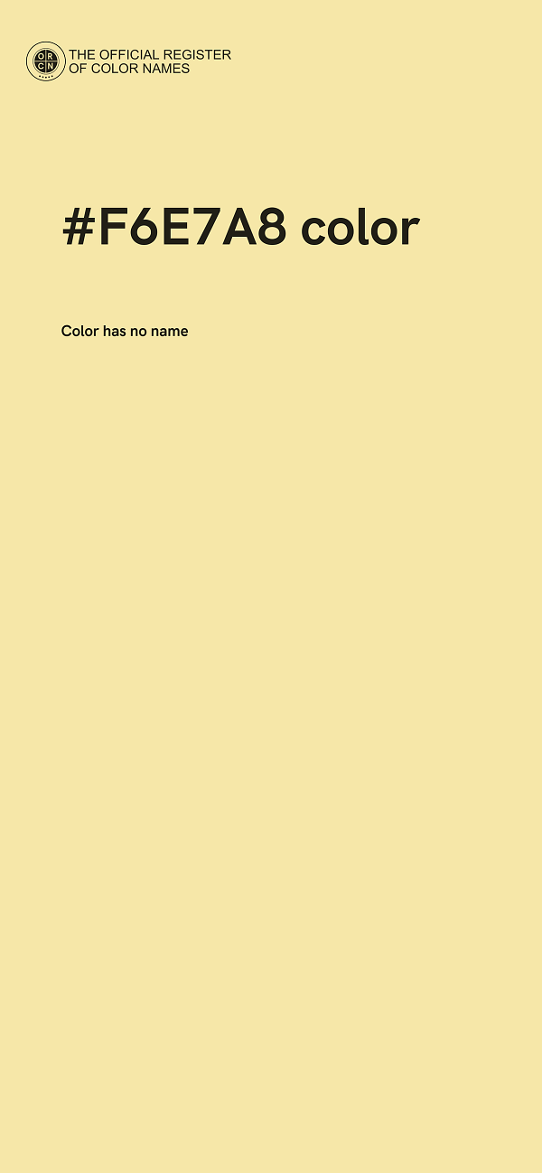 #F6E7A8 color image