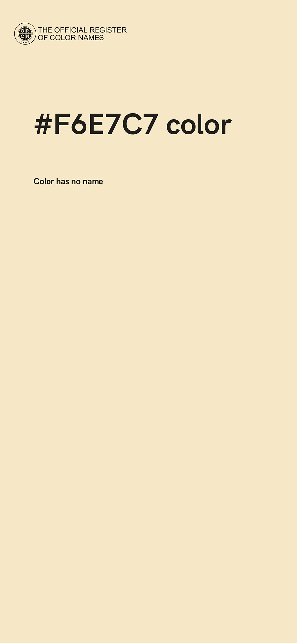 #F6E7C7 color image