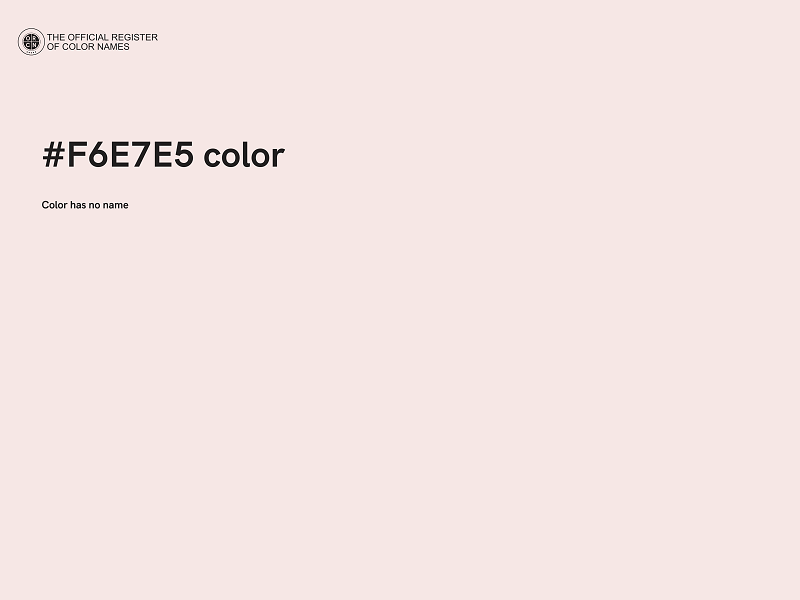 #F6E7E5 color image