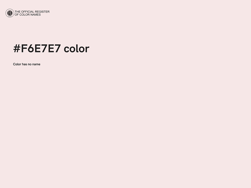 #F6E7E7 color image
