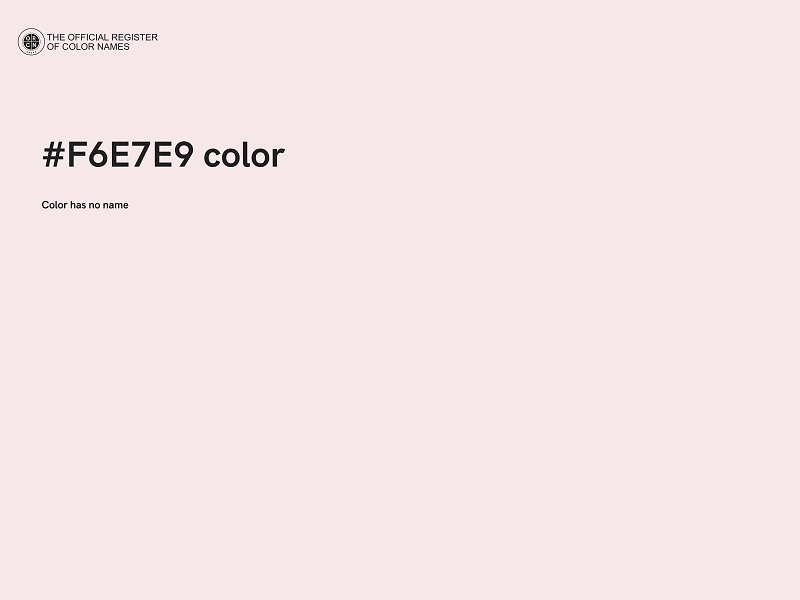 #F6E7E9 color image