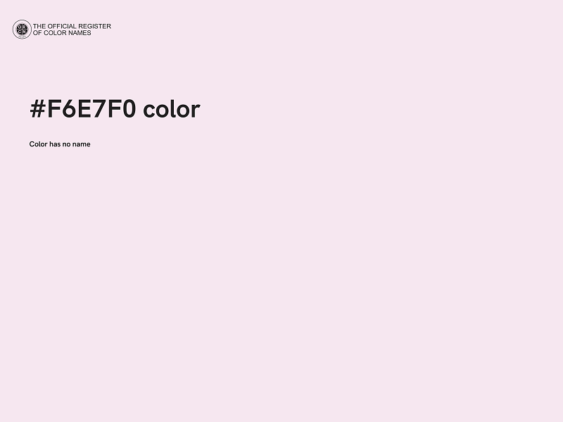 #F6E7F0 color image