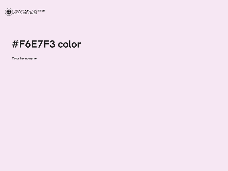 #F6E7F3 color image