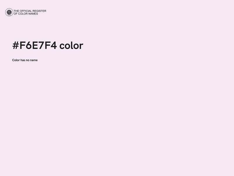 #F6E7F4 color image