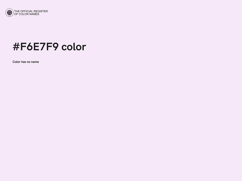 #F6E7F9 color image