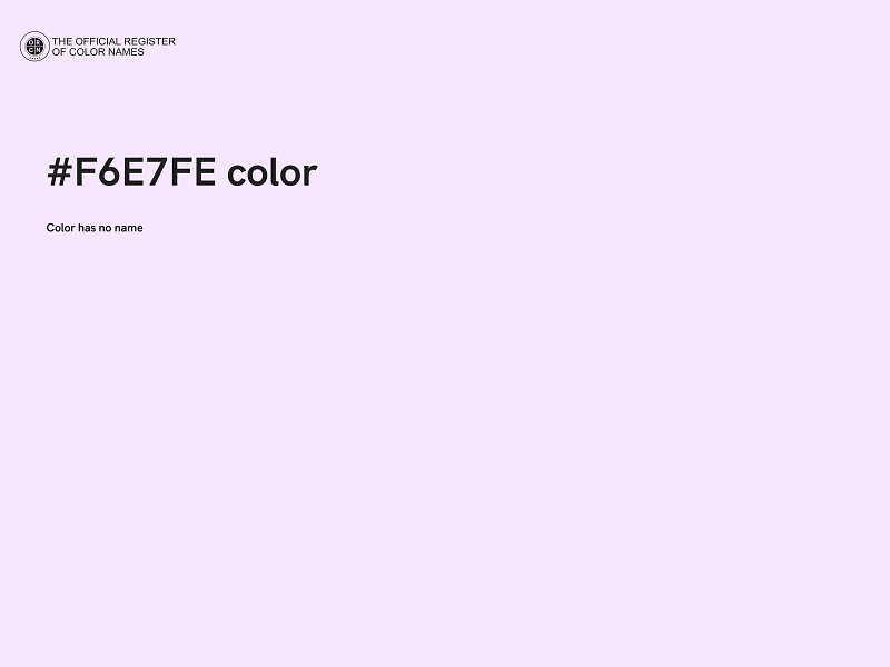 #F6E7FE color image