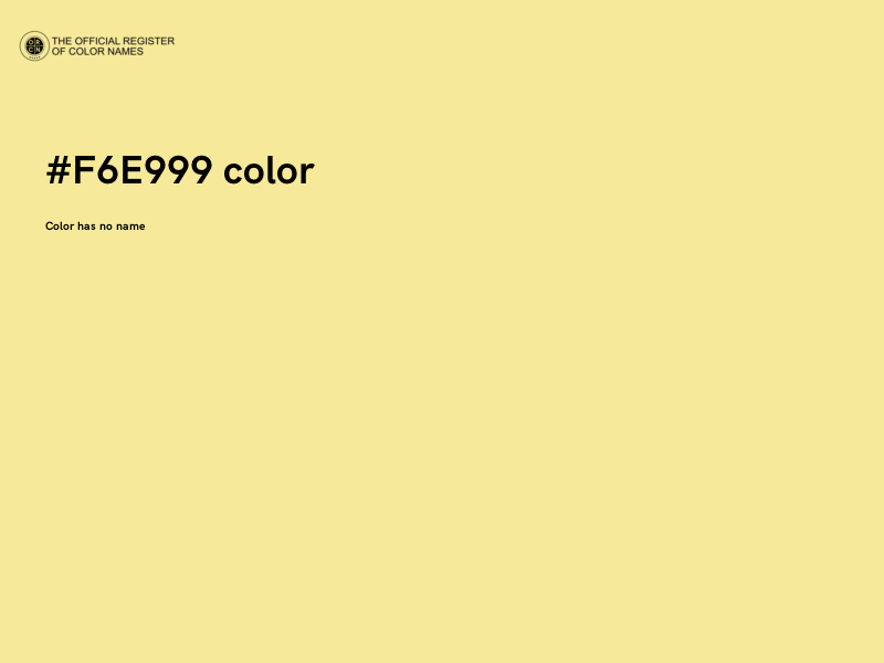 #F6E999 color image