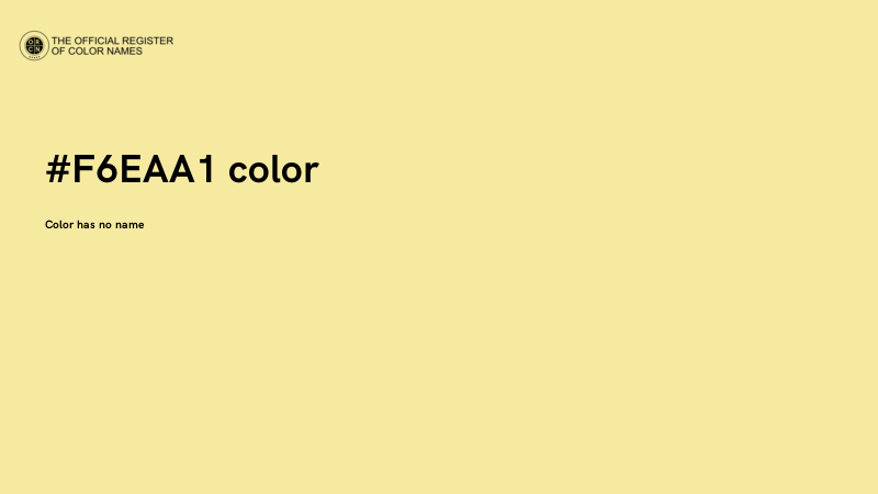 #F6EAA1 color image