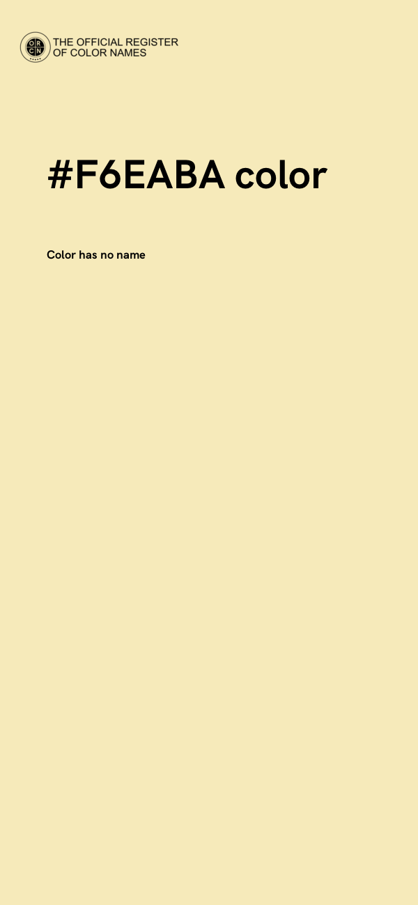 #F6EABA color image