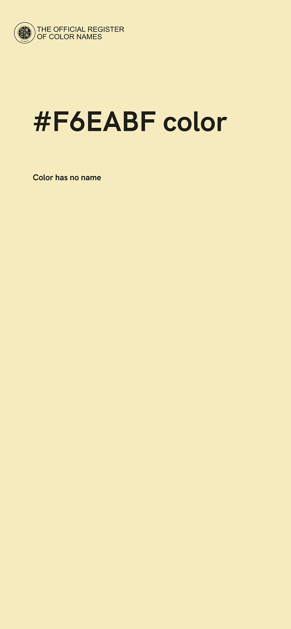 #F6EABF color image