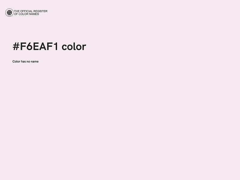 #F6EAF1 color image