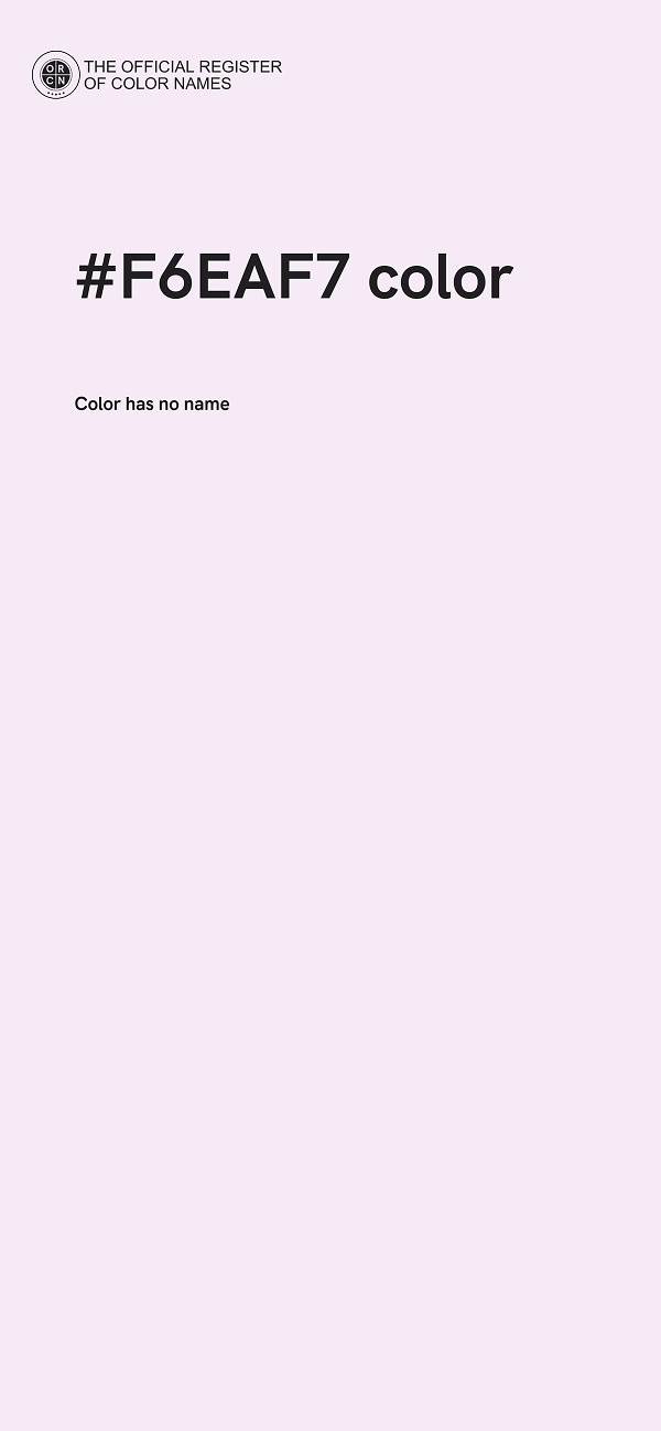 #F6EAF7 color image