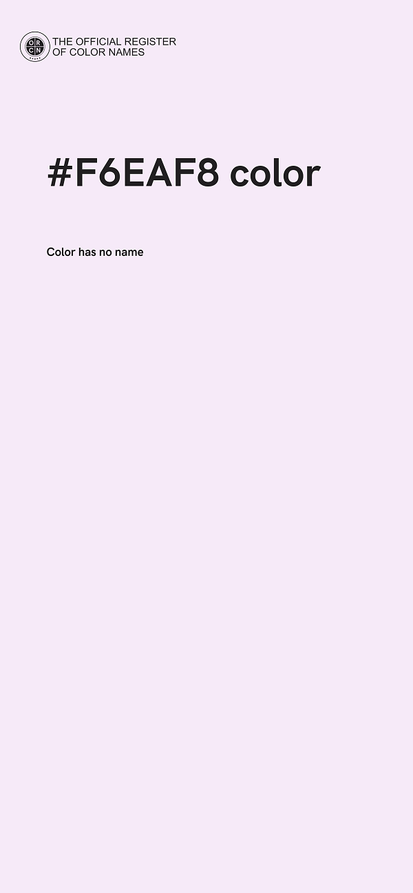 #F6EAF8 color image