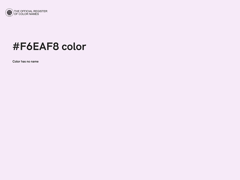 #F6EAF8 color image