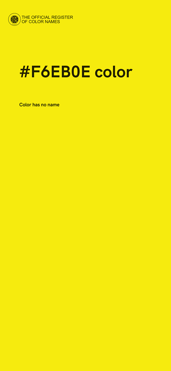 #F6EB0E color image