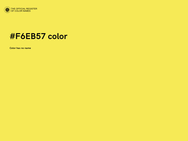#F6EB57 color image