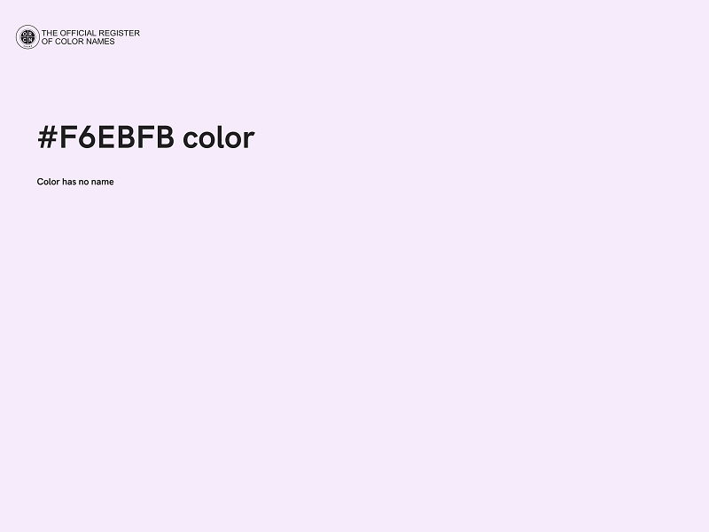 #F6EBFB color image