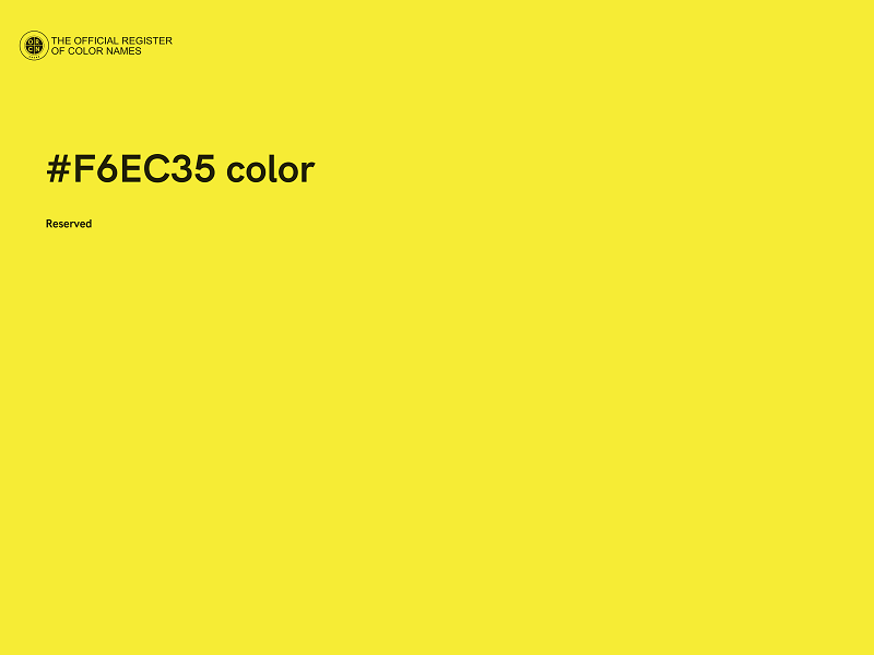 #F6EC35 color image