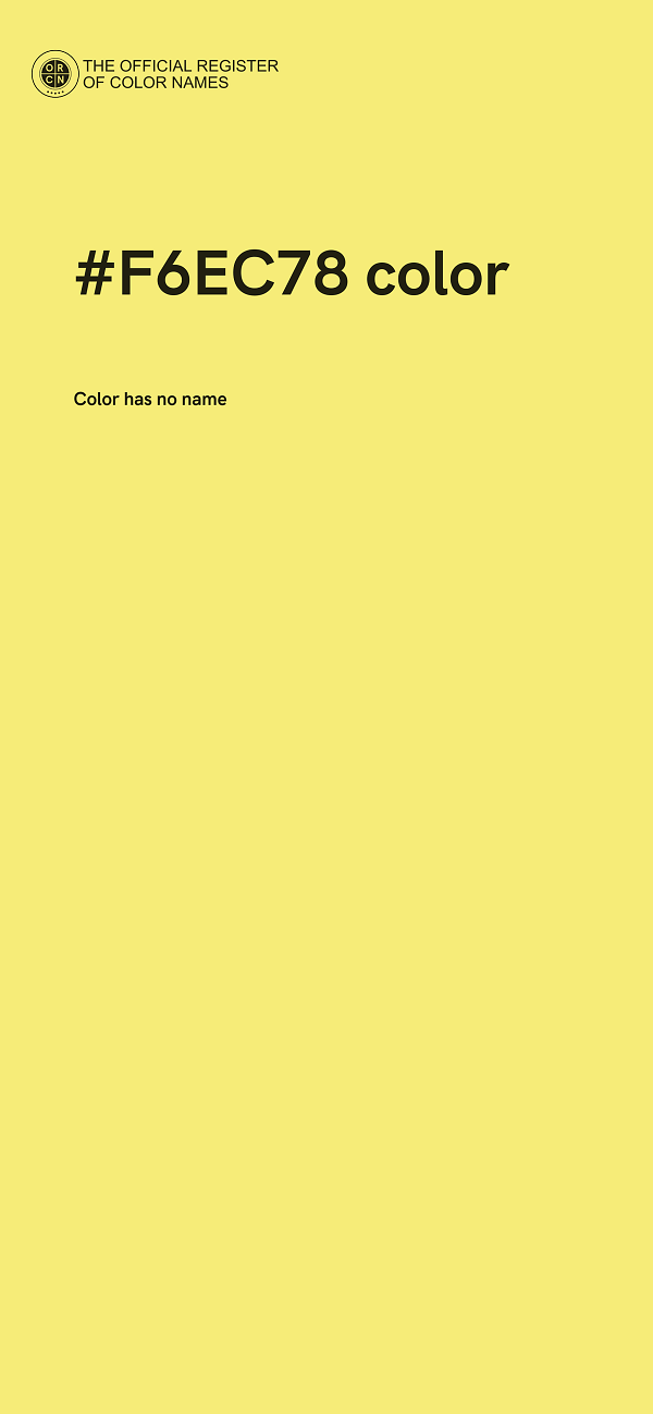 #F6EC78 color image
