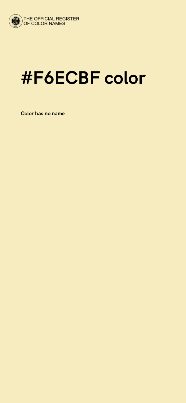 #F6ECBF color image