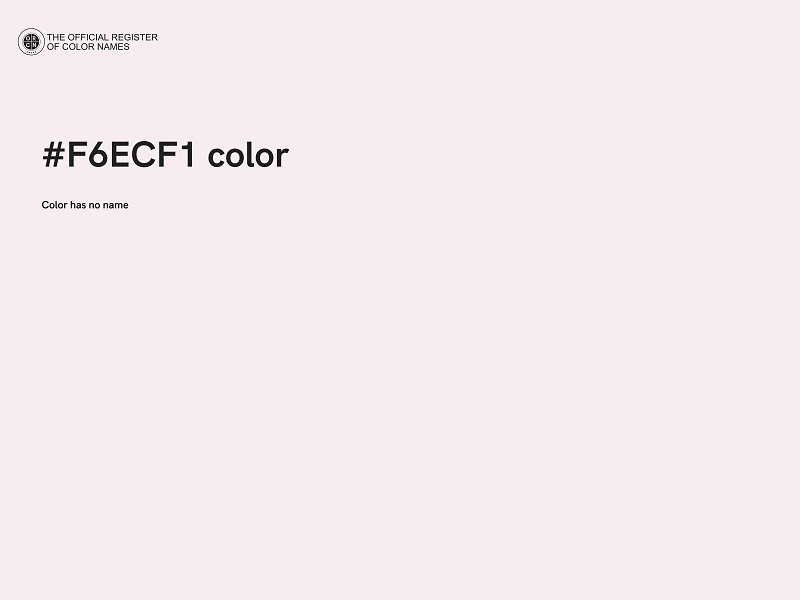 #F6ECF1 color image