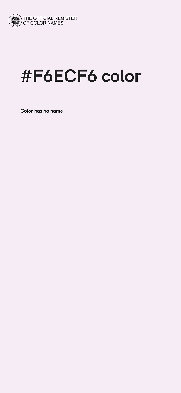 #F6ECF6 color image