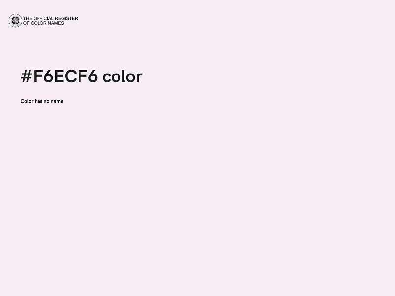 #F6ECF6 color image