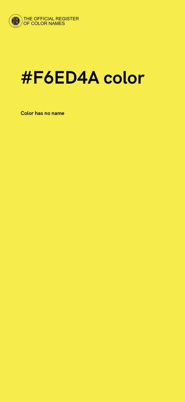 #F6ED4A color image