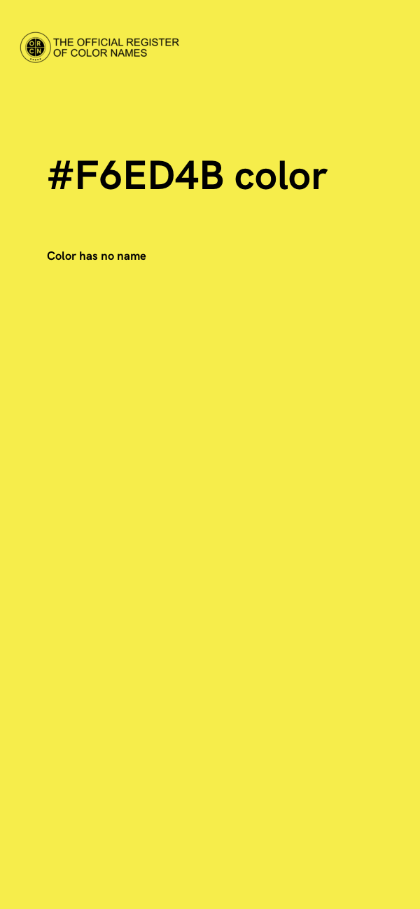 #F6ED4B color image