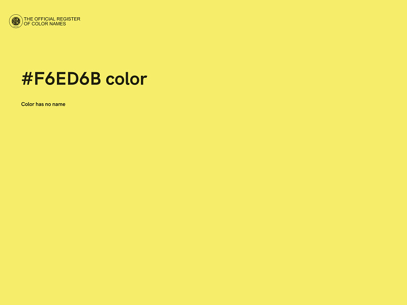 #F6ED6B color image