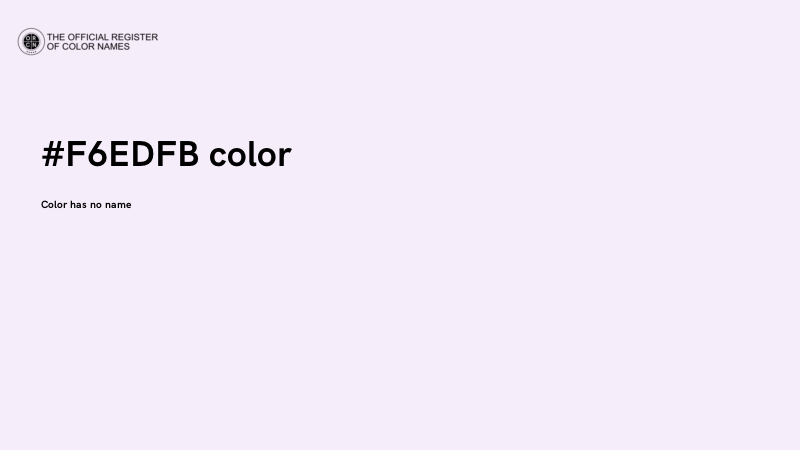 #F6EDFB color image