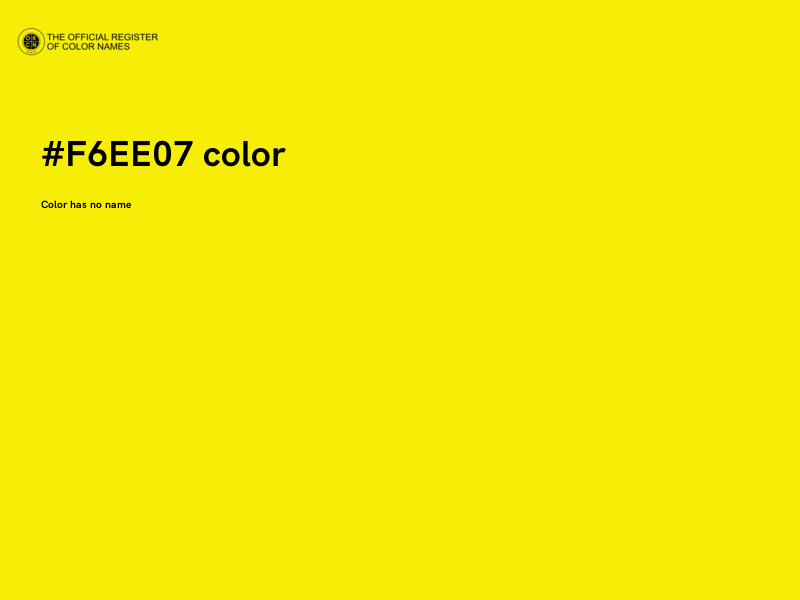 #F6EE07 color image